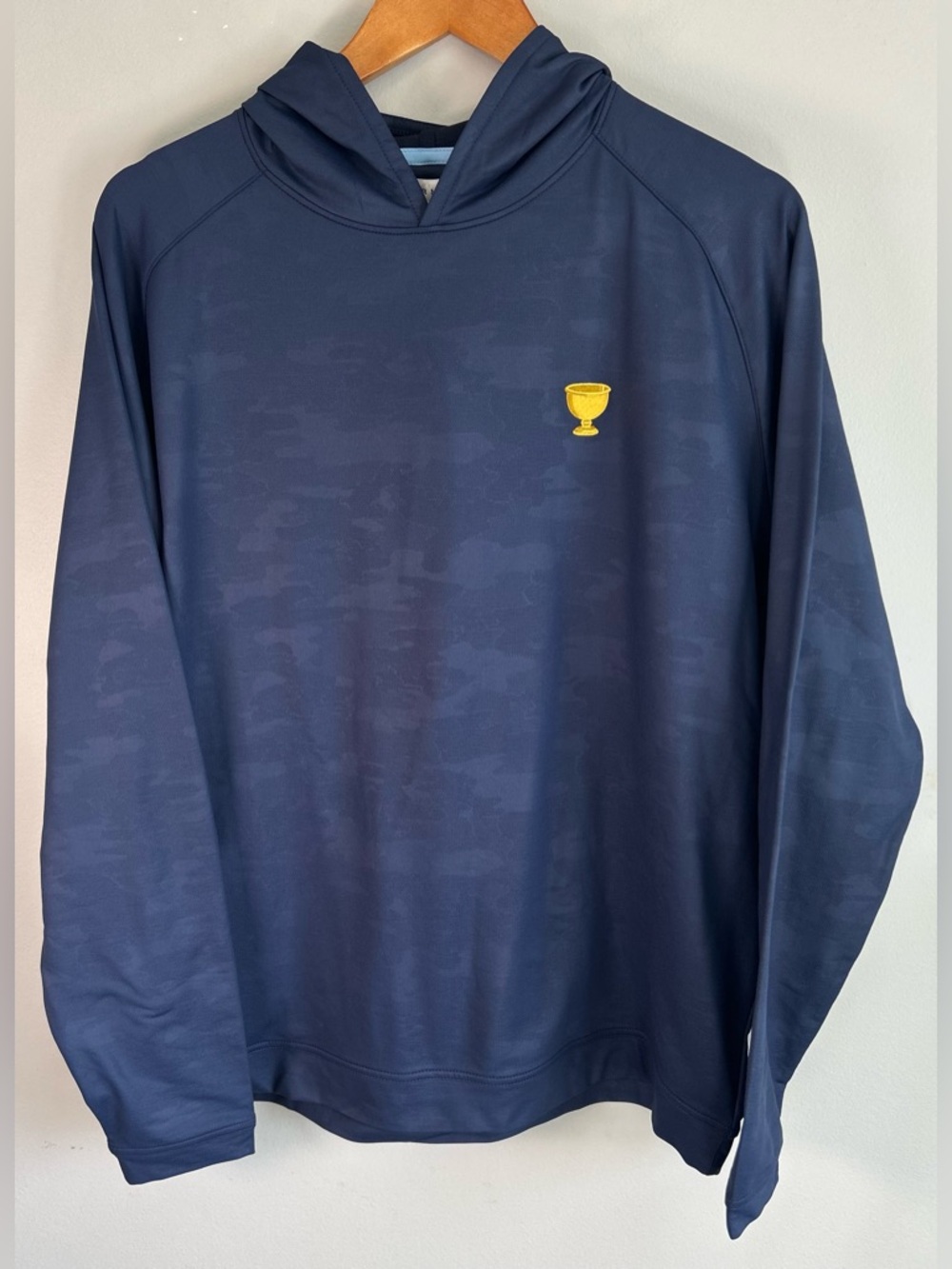 Peter Millar Ryder Cup Men’s Hoodie Pullover L Golf Crown Sport Blue Camo NWOT
